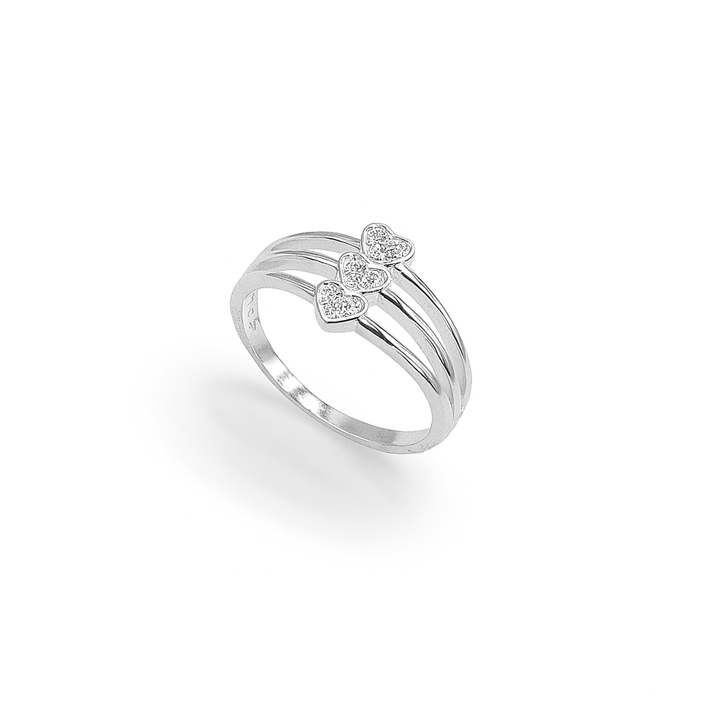 Anel Triplo Corações Annavi