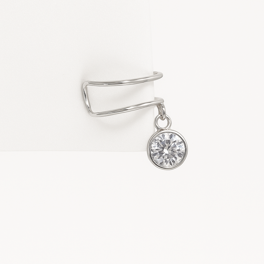 Piercing Fake Duplo Ponto de Luz Annavi