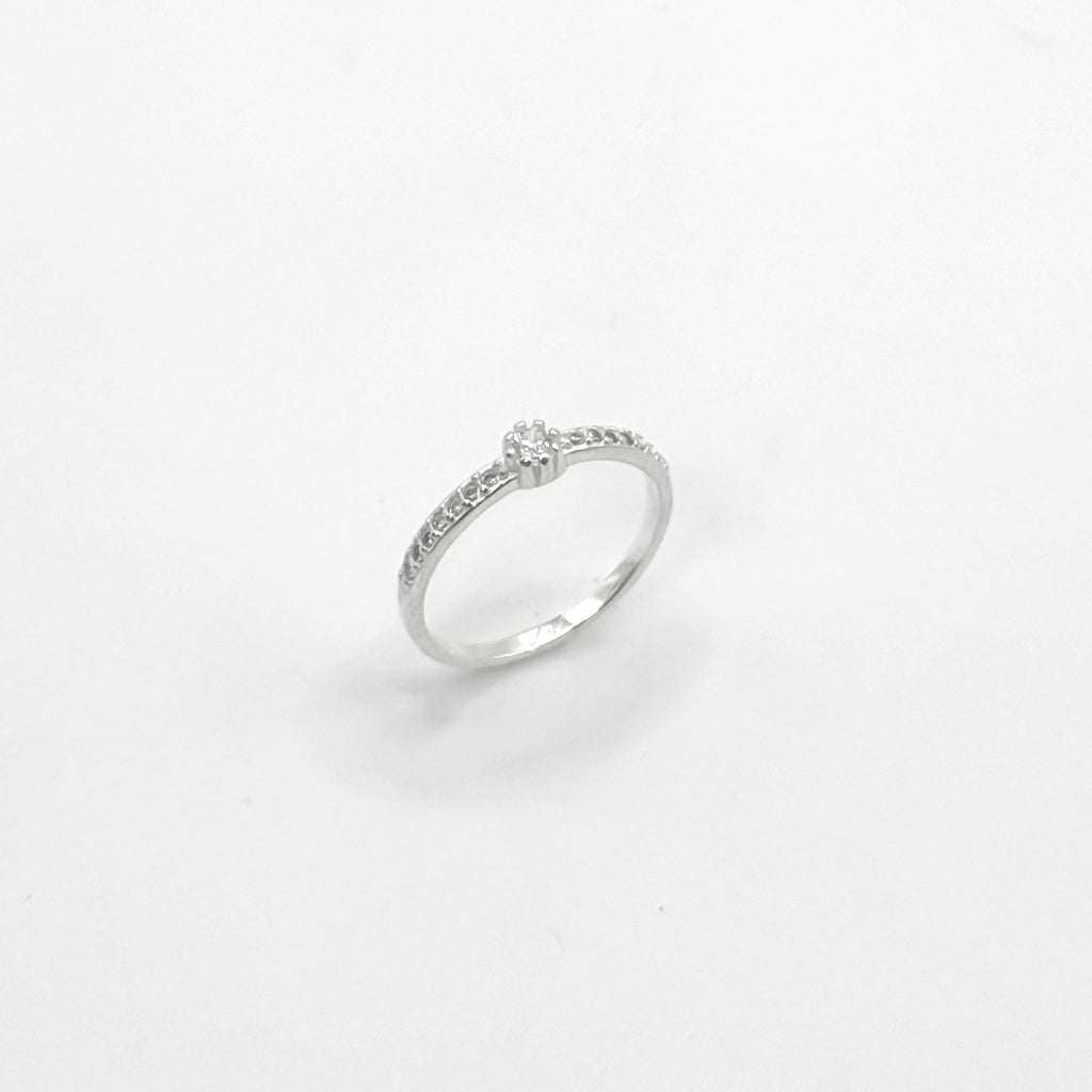 Anel Solitário Cravejado Annavi