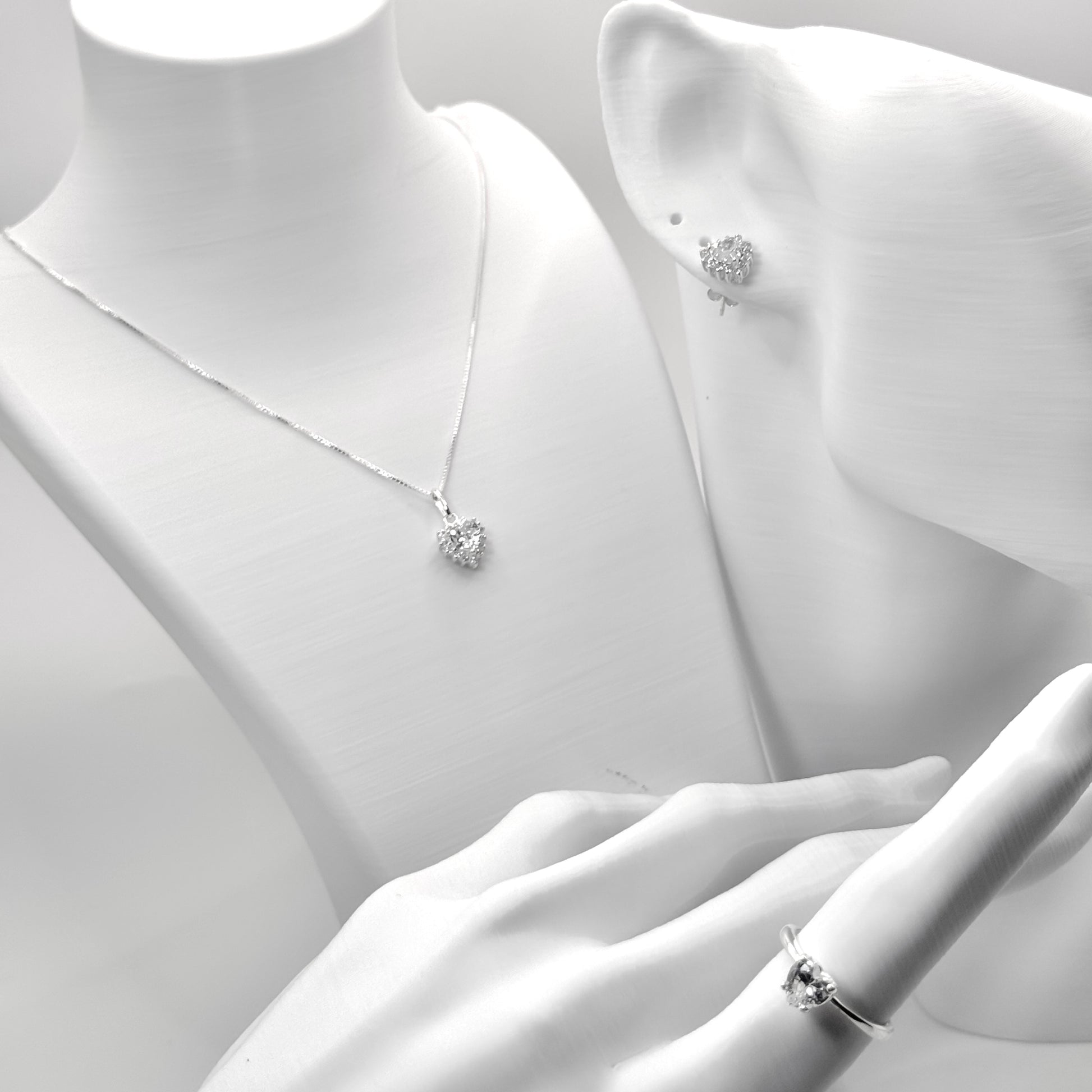 Kit Colar e Brinco Coração Annavi