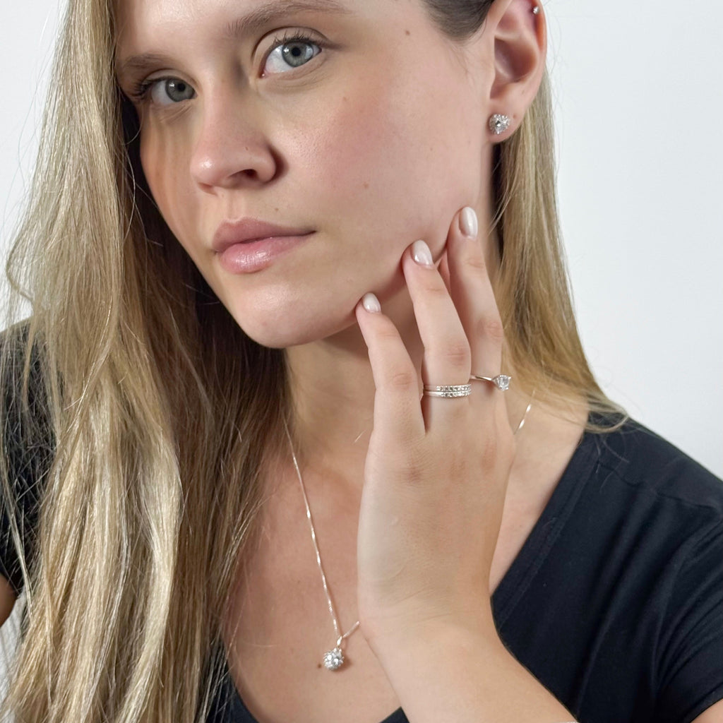 Kit Colar e Brinco Coração Annavi