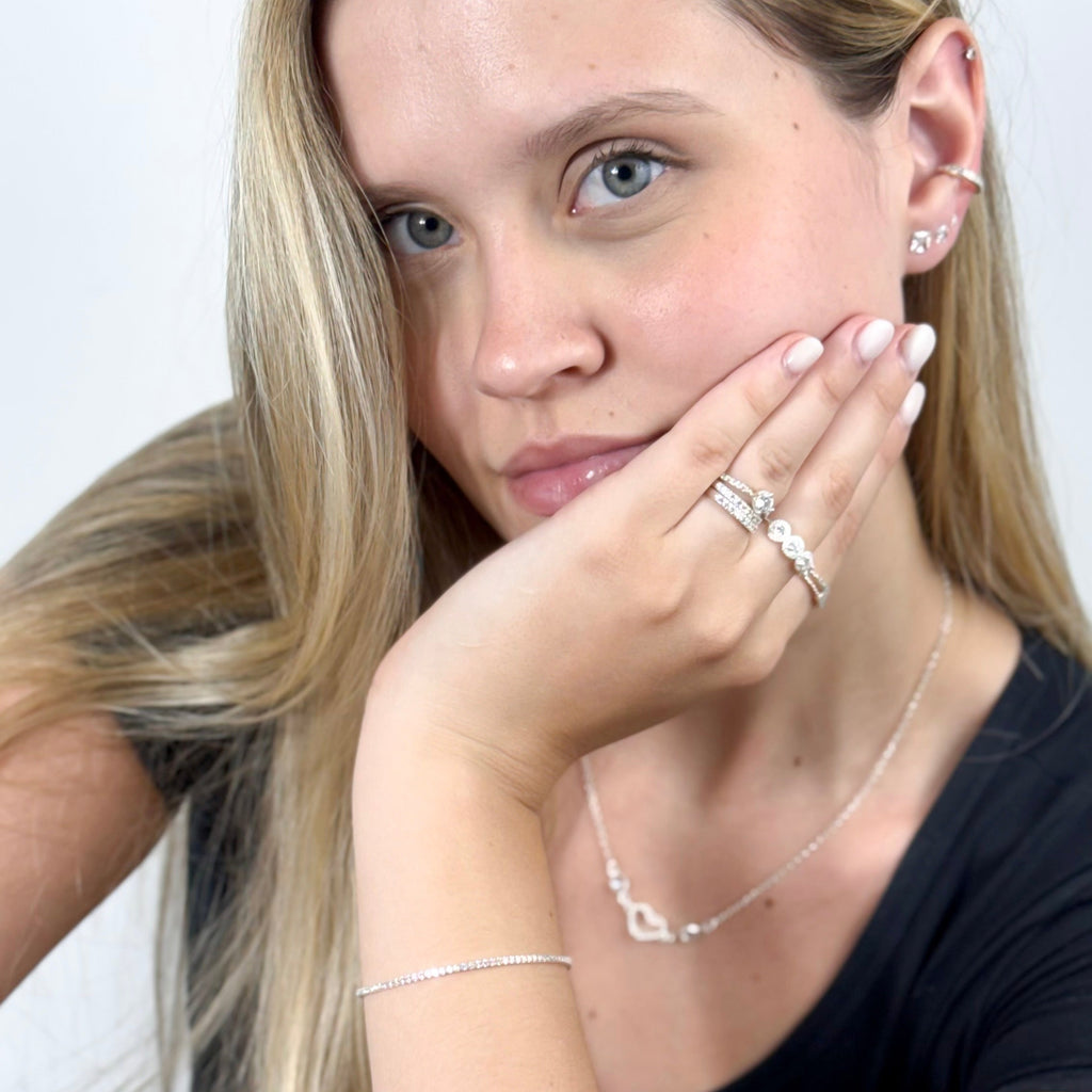 Chocker Coração e Cristais de Zircônia Annavi