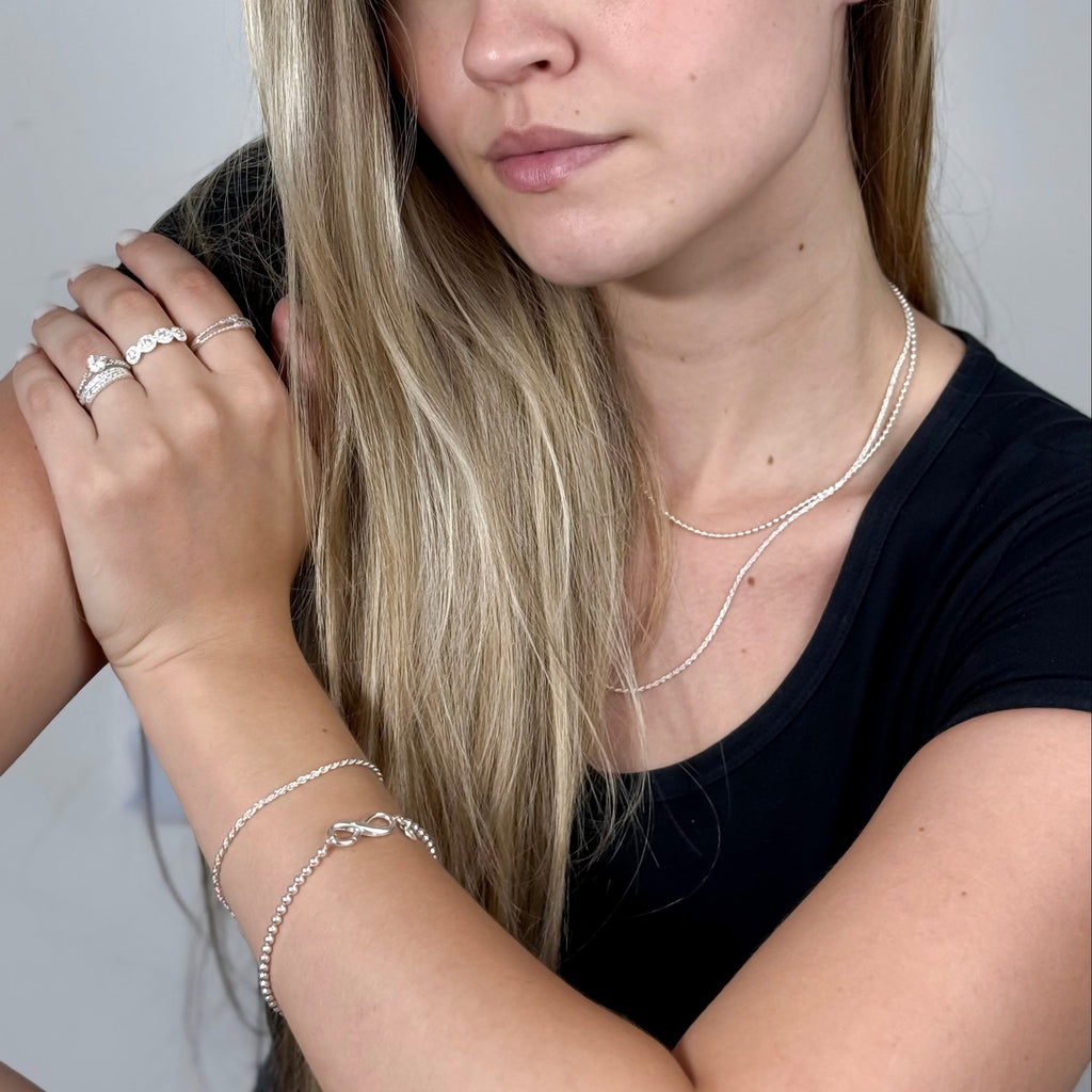 Pulseira Elo Bolinhas Infinito Annavi