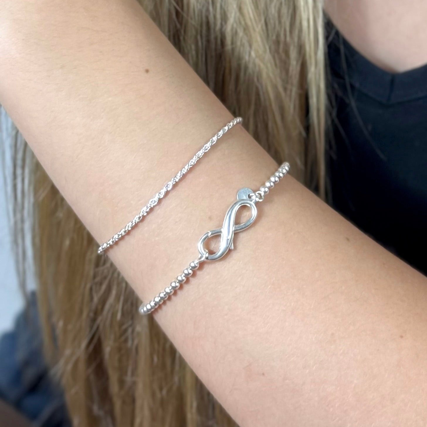 Pulseira Elo Bolinhas Infinito Annavi